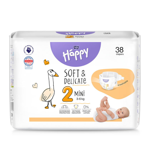 PANNOLINI HAPPY TG. 2 MINI 3-6 KG. (38 pz.)