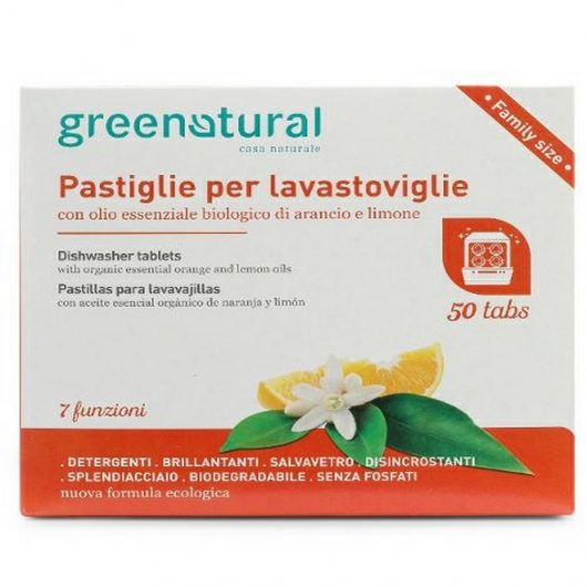 GREENTABS GREEN NATURAL 50 pz LAVASTOVIGLIE Family Limone & Arancio