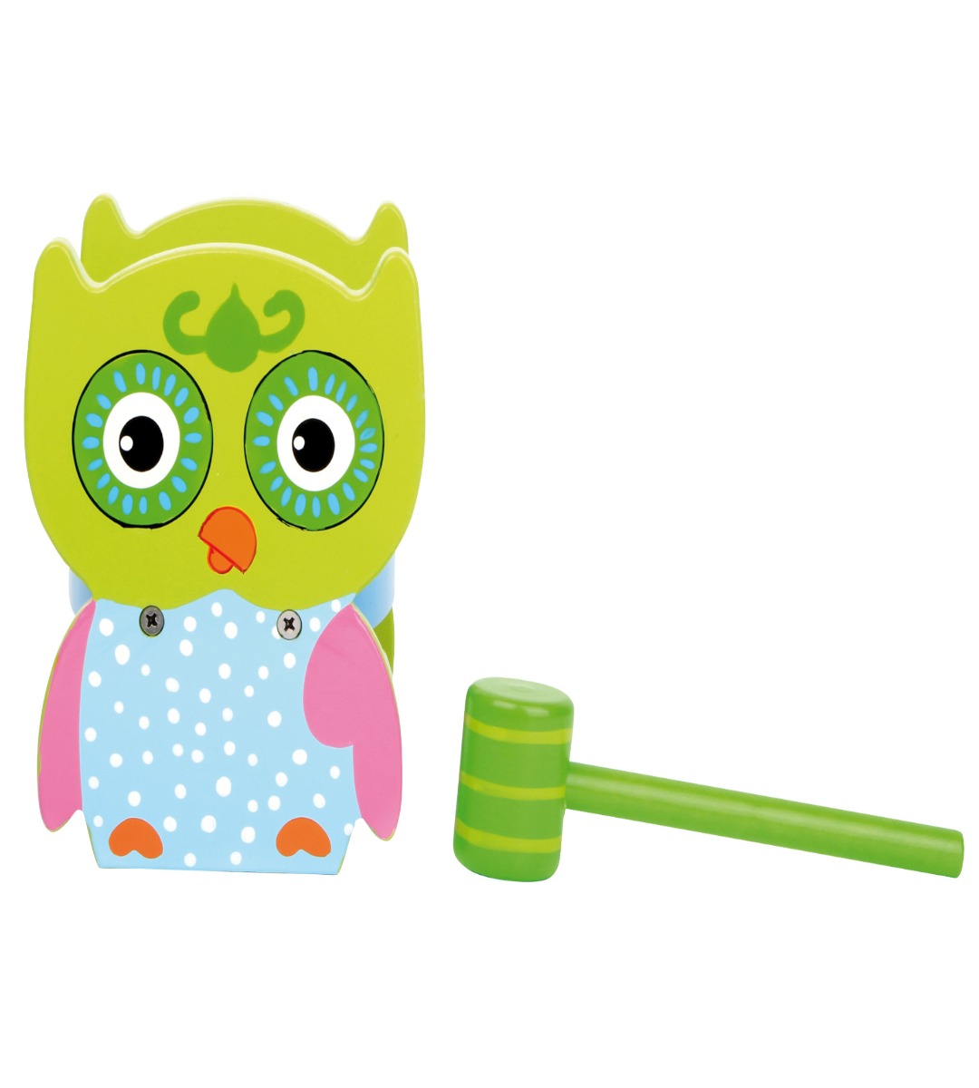 Small Foot Company - Civetta Activity Gioco In Legno Per Bambini, Forme E Colori Da Incastrare, Giocattolo Sensoriale E Motorio