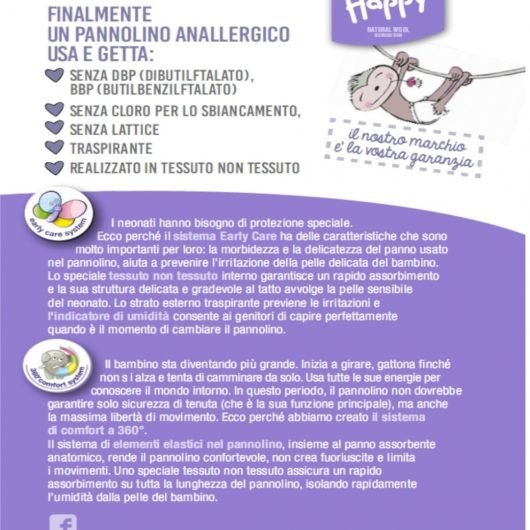 PANNOLINI HAPPY TG. 3 MIDI 5-9 KG. (50 pz.) - immagine 2