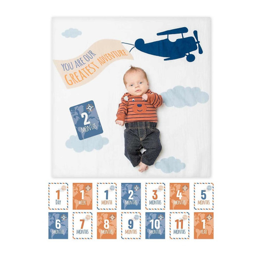 COPERTINA SWADDLE in mussola di cotone LULUJO - immagine 4