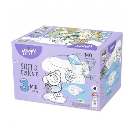 BOX PANNOLINI HAPPY TG. 3 MIDI 140 PZ.