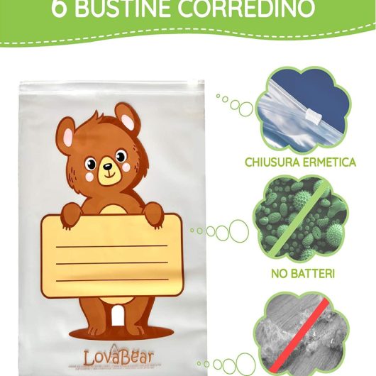 BUSTINE CORREDINO LOVABEAR Orsetto 6 pz - immagine 3