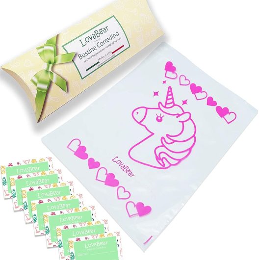 BUSTINE CORREDINO LOVABEAR Unicorno Rosa 7 pz