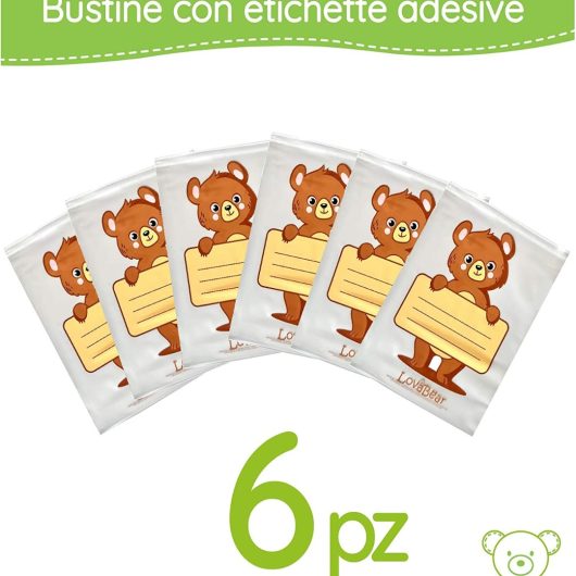 BUSTINE CORREDINO LOVABEAR Orsetto 6 pz - immagine 2