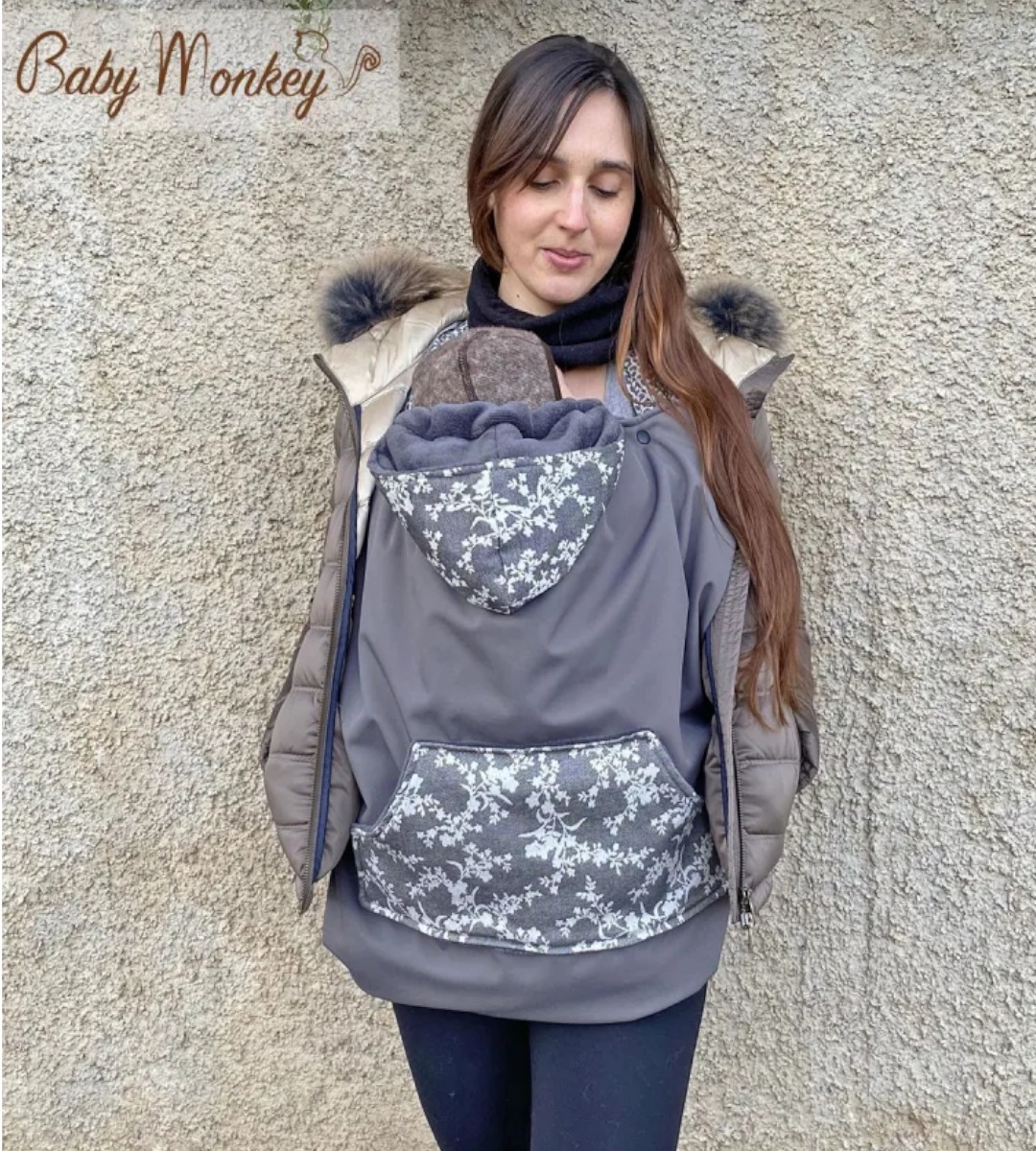 COVER MARSUPIO FASCIA BABYWEARING BABY MONKEY - immagine 4
