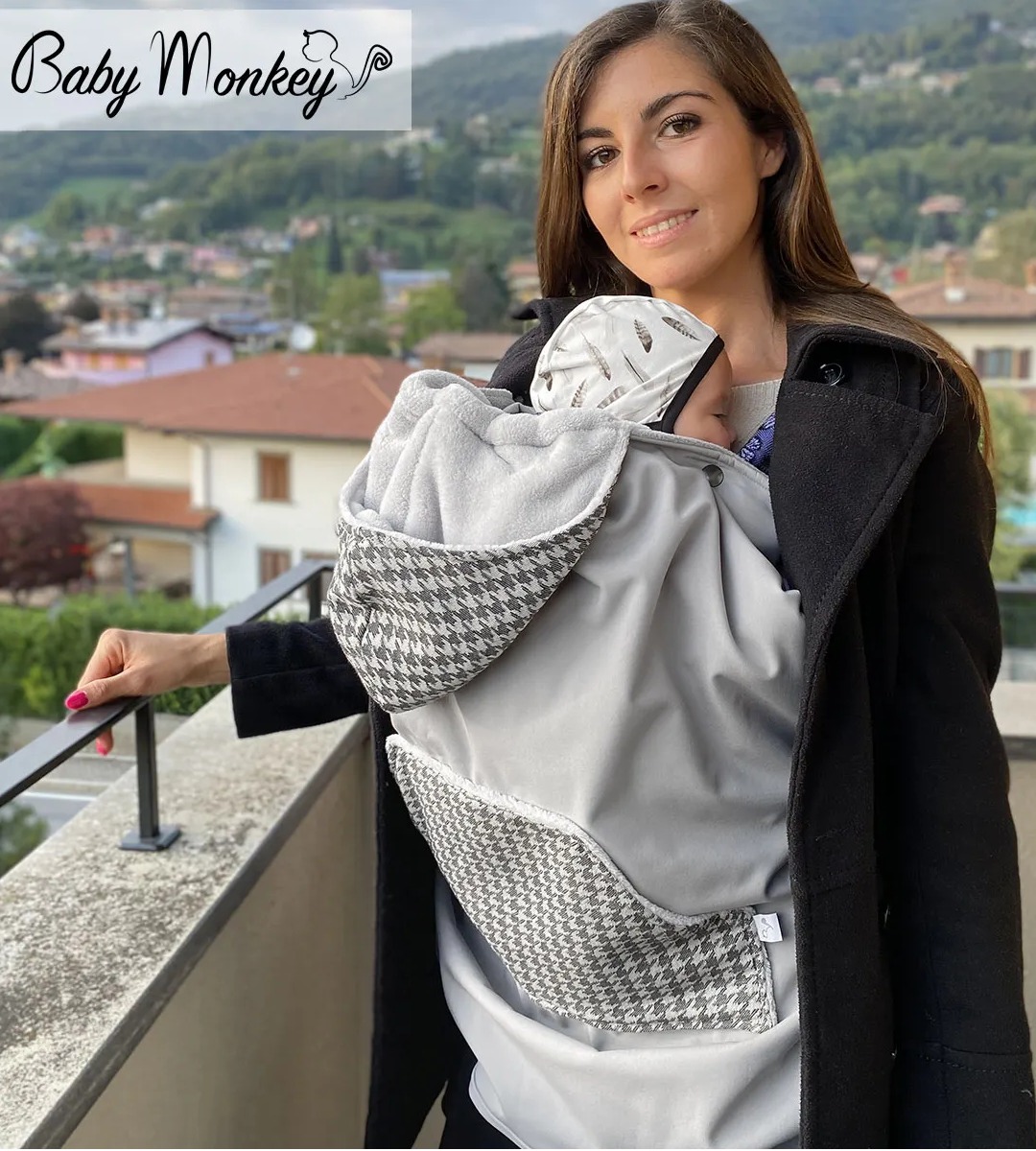 COVER MARSUPIO FASCIA BABYWEARING BABY MONKEY - immagine 5