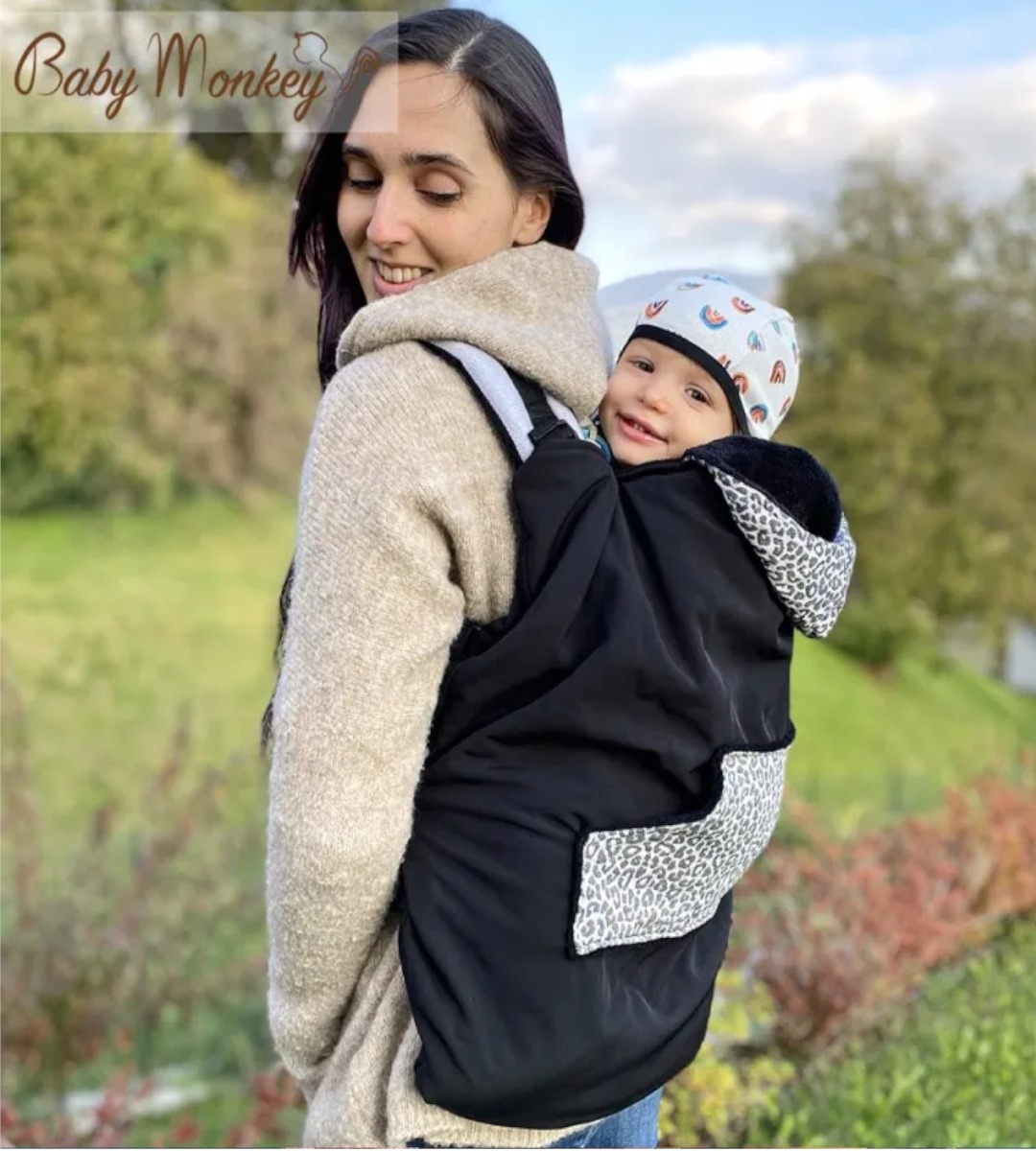 COVER MARSUPIO FASCIA BABYWEARING BABY MONKEY - immagine 7