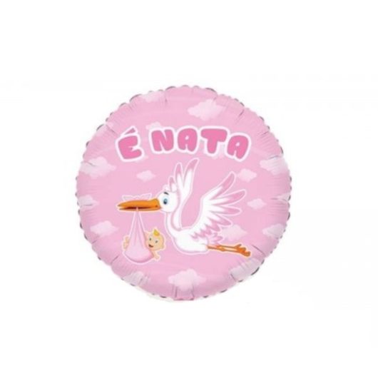 PALLONCINO GONFIABILE CICOGNA "E' NATA" FOIL BALLOON