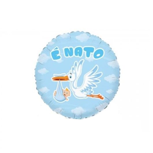 PALLONCINO GONFIABILE CICOGNA "E' NATO" FOIL BALLOON