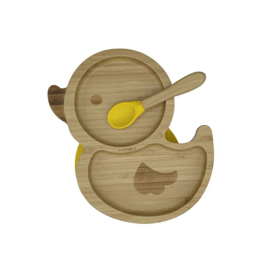 PIATTO E CUCCHIAIO in BAMBU' Papera ECOMIKRO - immagine 3