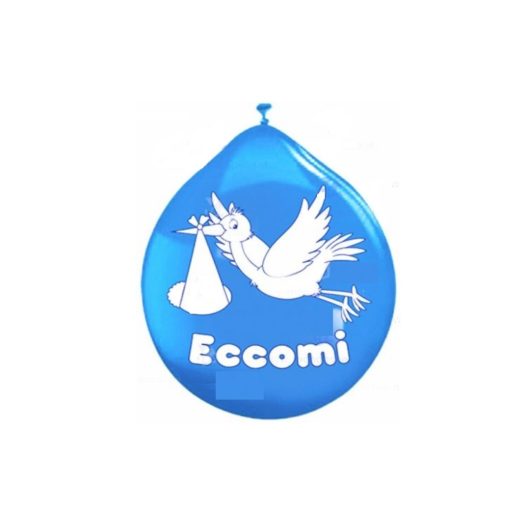 PALLONCINI NASCITA "ECCOMI" Azzurri 20 pz. MAMMAMAMMA