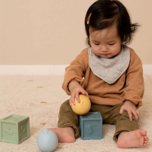 OCEAN SET Cubi e Sfere in gomma LITTLE DUTCH - immagine 4