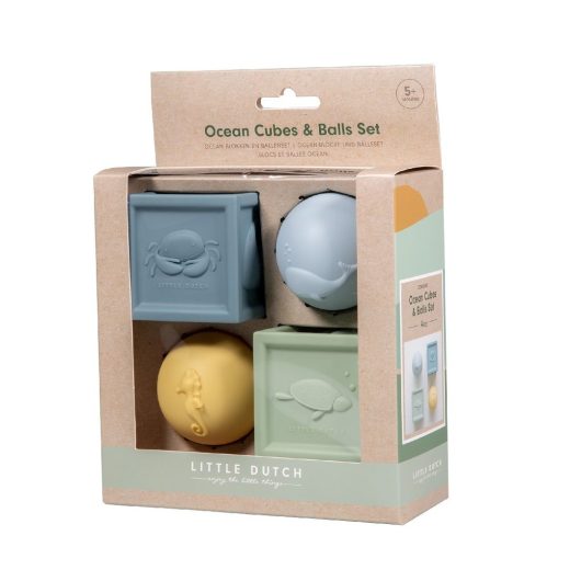 OCEAN SET Cubi e Sfere in gomma LITTLE DUTCH - immagine 5