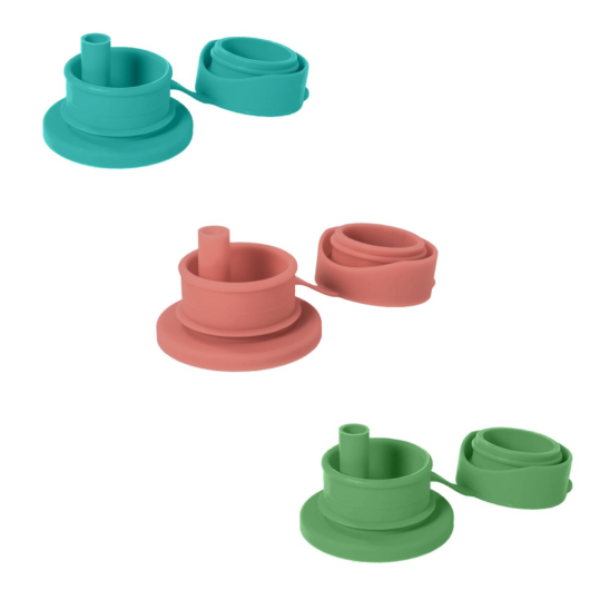 TAPPO SPORT IN SILICONE CON CANNUCCIA per Biberon/Bottiglie PURA KIKI