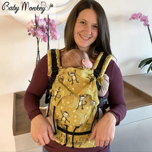 Marsupio ergonomico BABY MONKEY REGOLO NEWBORN LITTLE MONKEY Giallo