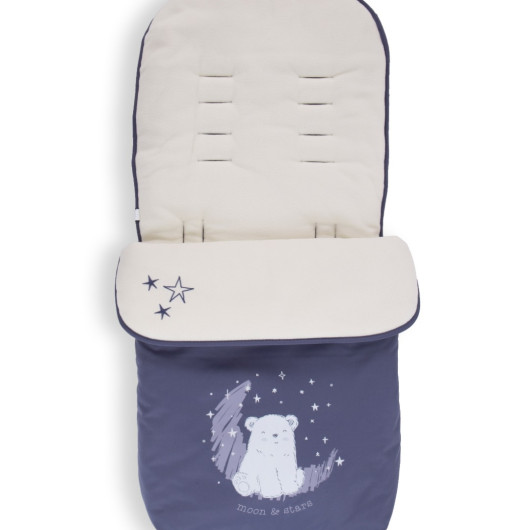 SACCO PASSEGGINO KIKKA BOO Orso Polare Blu - immagine 2