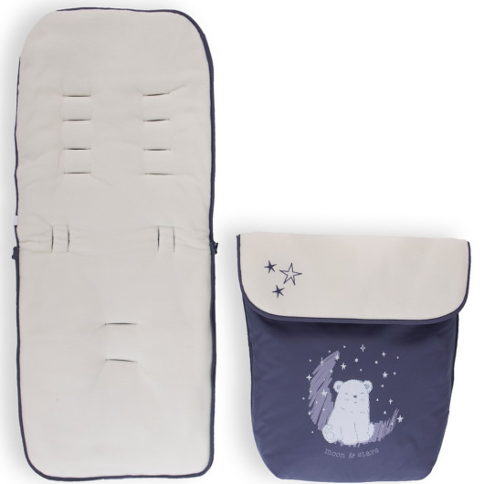 SACCO PASSEGGINO KIKKA BOO Orso Polare Blu - immagine 3