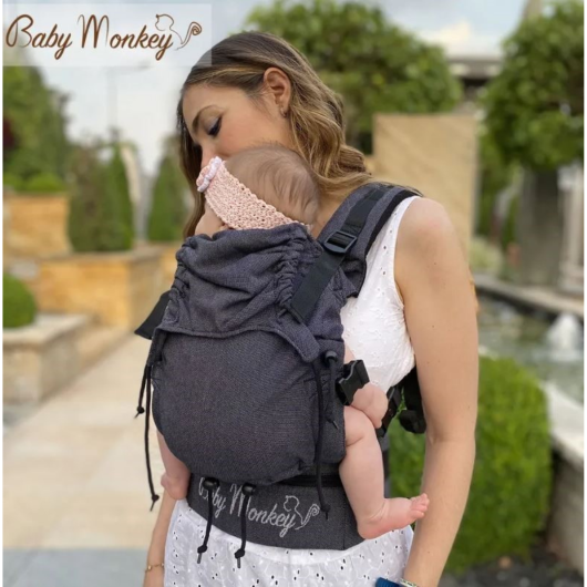 Marsupio ergonomico BABY MONKEY REGOLO NEWBORN ESSENTIAL Nero