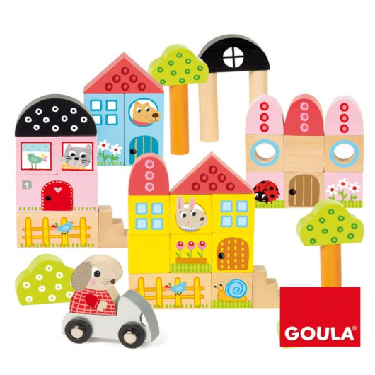 COSTRUZIONI IN LEGNO 40 pz. GOULA - immagine 2