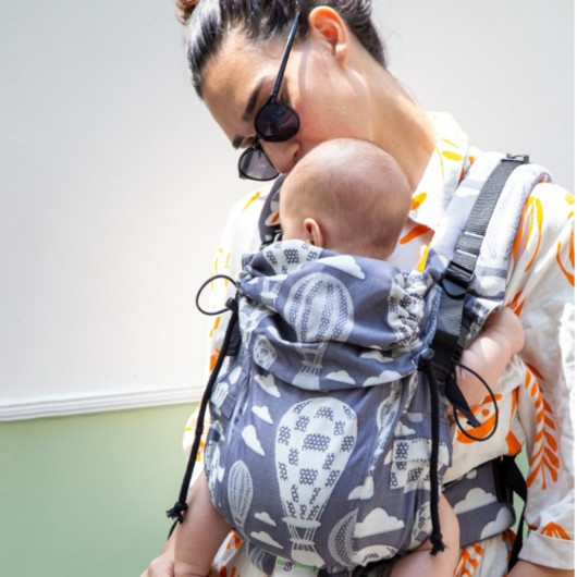 Marsupio ergonomico regolabile HUGGYBERRY NEST BABY SIZE HUGGADOCIA MIST