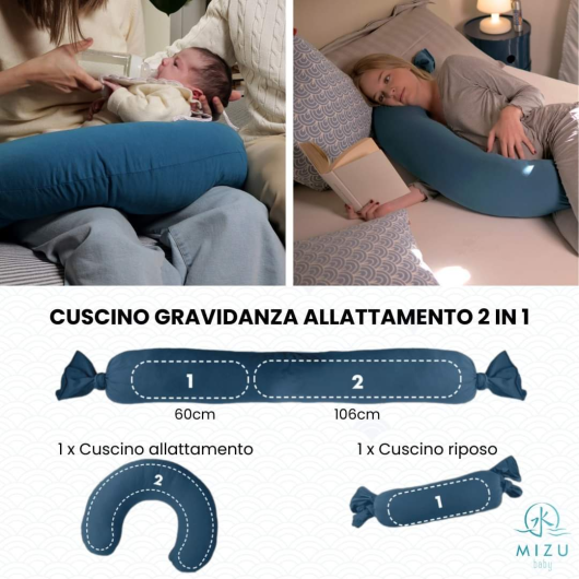 MIRAI CUSCINO GRAVIDANZA e ALLATTAMENTO MIZU Baby