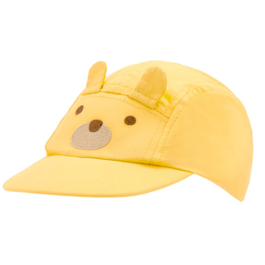 CAPPELLO NEONATO UNISEX Popelin BOBOLI Giallo