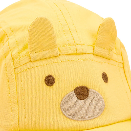 CAPPELLO NEONATO UNISEX Popelin BOBOLI Giallo - immagine 3