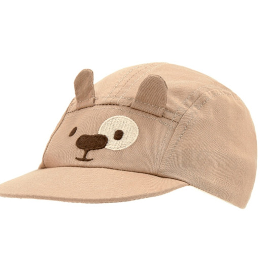 CAPPELLO NEONATO UNISEX Popelin BOBOLI Beige