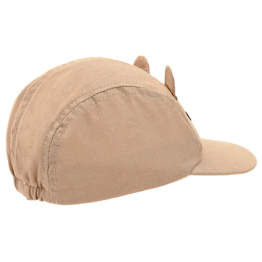 CAPPELLO NEONATO UNISEX Popelin BOBOLI Beige - immagine 2