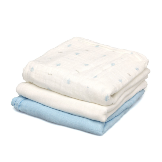 SET 3 MUSSOLE di BAMBOO 70 x 70 cm KIOKIDS - immagine 2