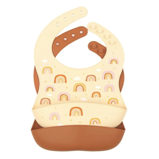 SET 2 BAVAGLINI IMPERMEABILI in SILICONE A LITTLE LOVELY COMPANY - immagine 2