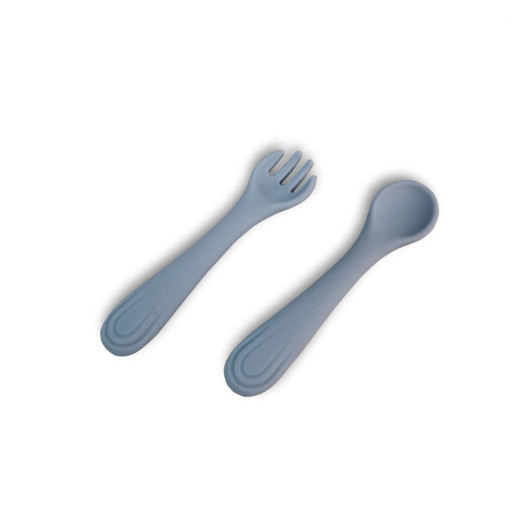 SET FORCHETTA e CUCCHIAIO in SILICONE MIZU Baby - immagine 4