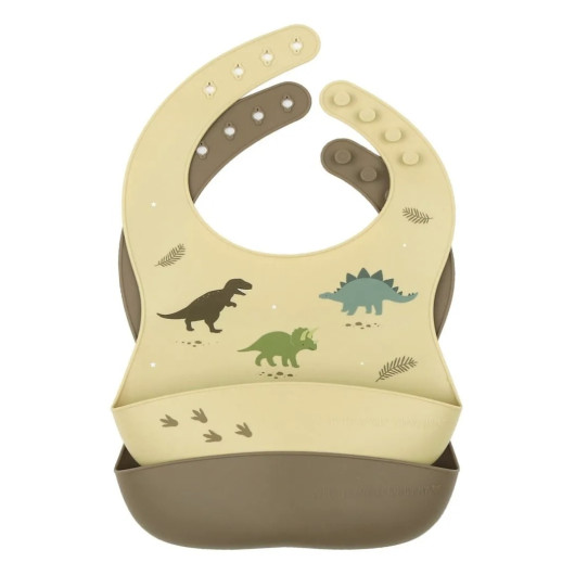 SET 2 BAVAGLINI IMPERMEABILI in SILICONE A LITTLE LOVELY COMPANY - immagine 3