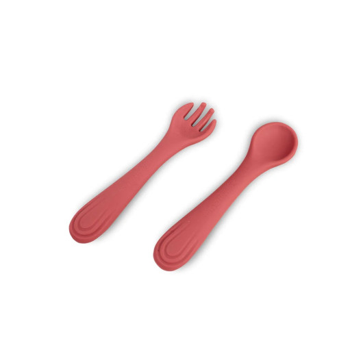 SET FORCHETTA e CUCCHIAIO in SILICONE MIZU Baby - immagine 3