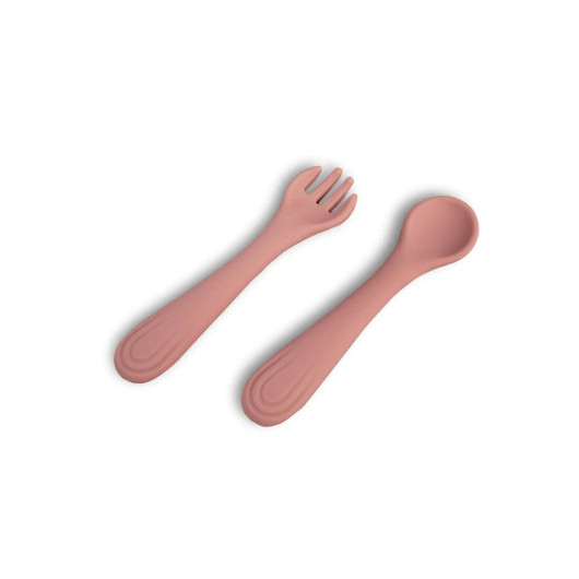 SET FORCHETTA e CUCCHIAIO in SILICONE MIZU Baby - immagine 5