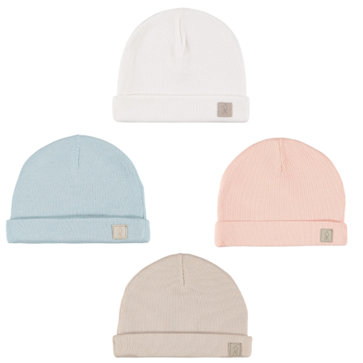 CAPPELLINO NEONATO in COTONE ORGANICO RIGATO GOTS Dili Best Natural By PICCI