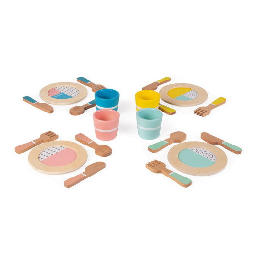 SET STOVIGLIE IN LEGNO JANOD