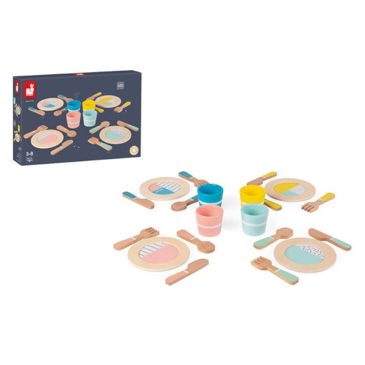 SET STOVIGLIE IN LEGNO JANOD - immagine 3