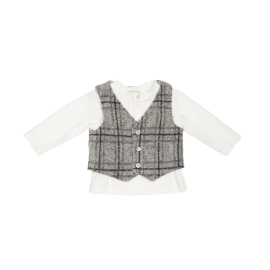 COMPLETO 3 pezzi in Maglia Neonato LALALU' - immagine 3