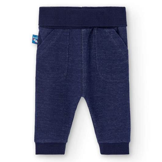 LittleVoyager PANTALONI FELPATI DENIM BIMBO BOBOLI