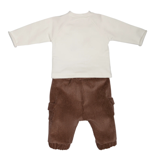 COMPLETO in Velluto Neonato LALALU' - immagine 2