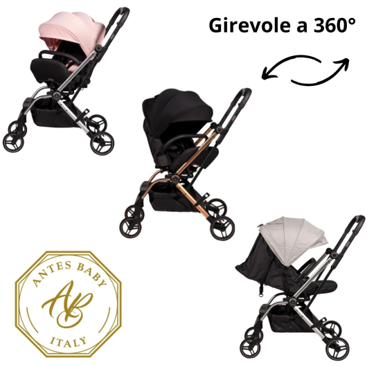 PASSEGGINO"SPIN" Girevole a 360° ANTES BABY