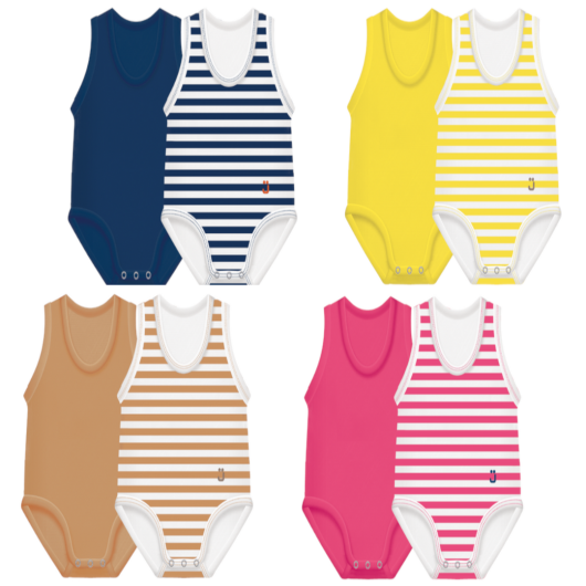 BODY J BIMBI SUMMER BIPACK Taglia Unica 0-36 mesi