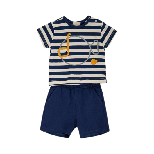 COMPLETO Pantaloncino e T-shirt Neonato LALALU'