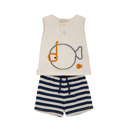 COMPLETO Pantaloncino e Canotta Neonato LALALU'