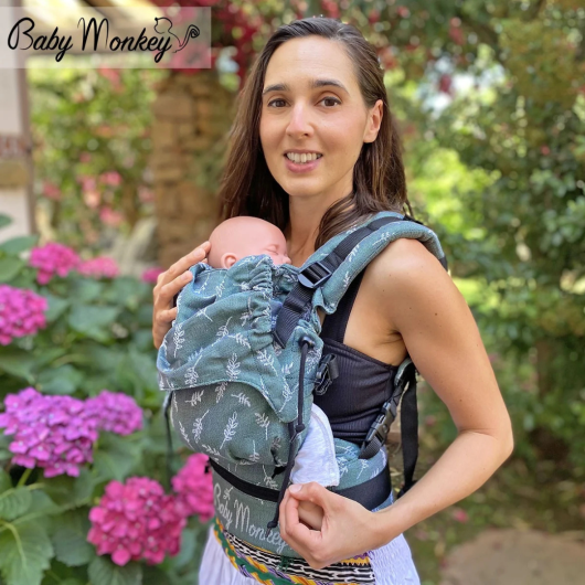 Marsupio ergonomico BABY MONKEY REGOLO NEWBORN ARBOREA Misto Lino