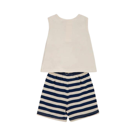 COMPLETO Pantaloncino e Canotta Neonato LALALU' - immagine 2