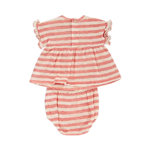 COMPLETO in Maglina a Coste con Culotte Neonata LALALU' - immagine 2