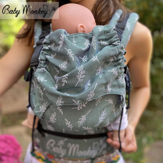 Marsupio ergonomico BABY MONKEY REGOLO NEWBORN ARBOREA Misto Lino - immagine 3
